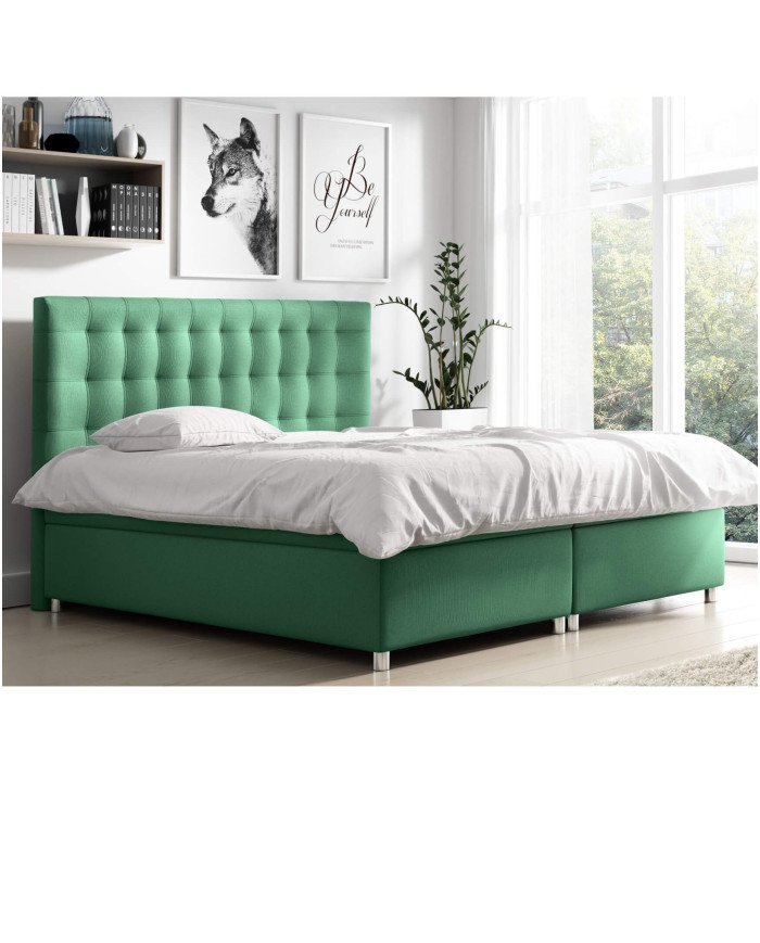 Bella continental bed 160x200, upholstered, mattress, mattress cover, container - Image 2