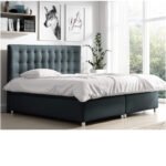 Bella continental bed 160x200, upholstered, mattress, mattress cover, container