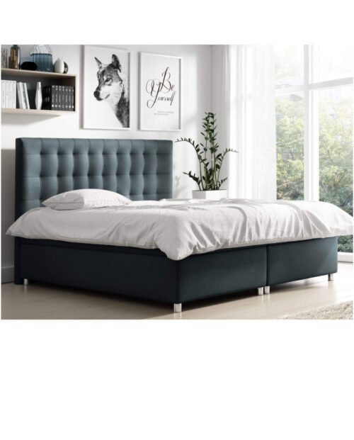 Bella continental bed 160×200, upholstered, mattress, mattress cover, container