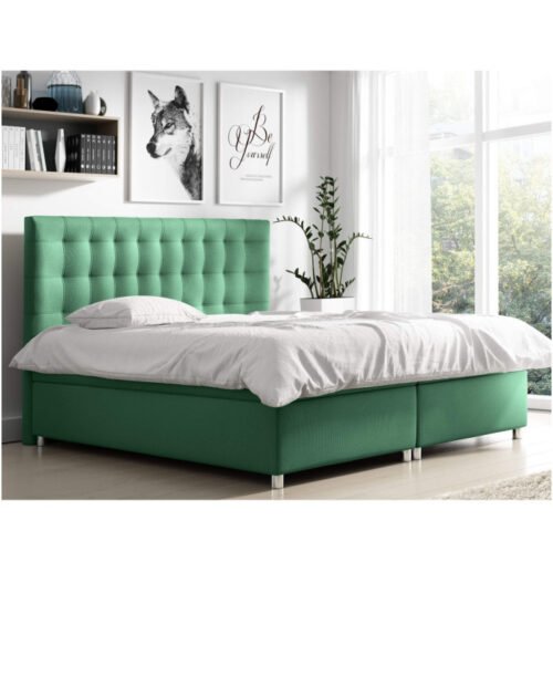 Bella continental bed 200×200, upholstered, mattress, mattress cover, container