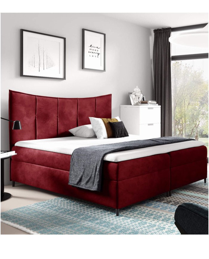 Bergamo continental bed 120x200, upholstered, mattresses, mattress with cover, container - Image 2