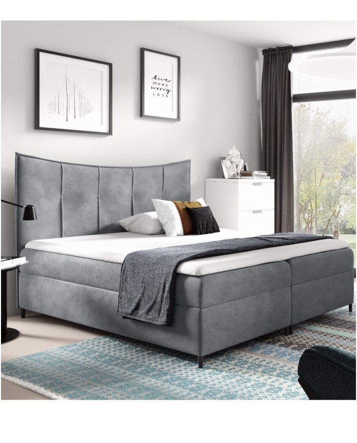 Bergamo continental bed 120x200, upholstered, mattresses, mattress with cover, container - Image 6