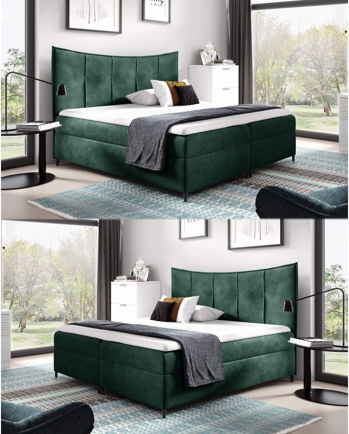 Bergamo continental bed 120x200, upholstered, mattresses, mattress with cover, container - Image 7