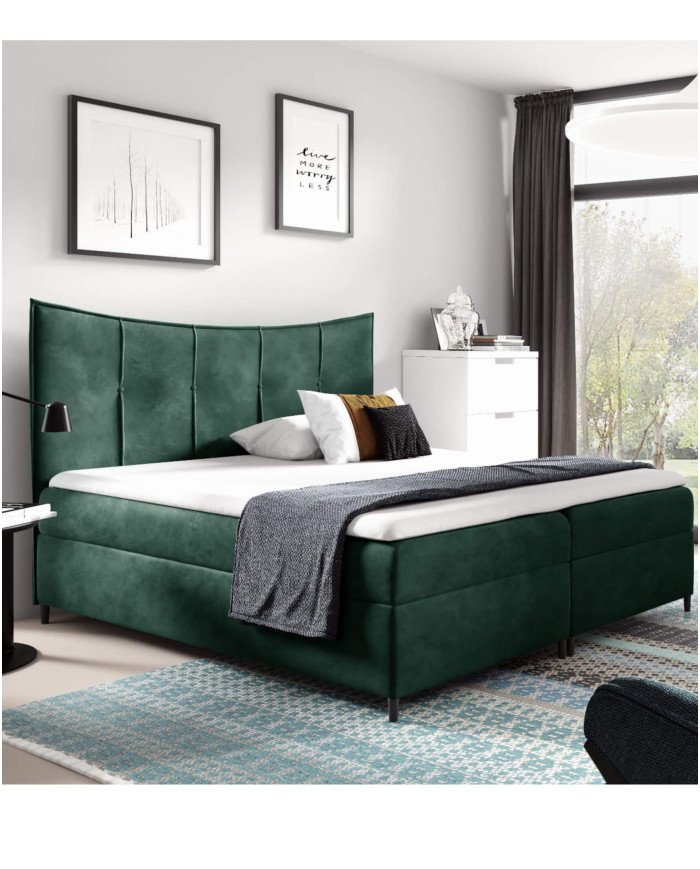 Continental bed Bergamo 160x200, upholstered, mattresses, mattress topper, container - Image 4