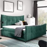 Continental bed Bergamo Lux 140x200, upholstered, mattresses, mattress topper, container