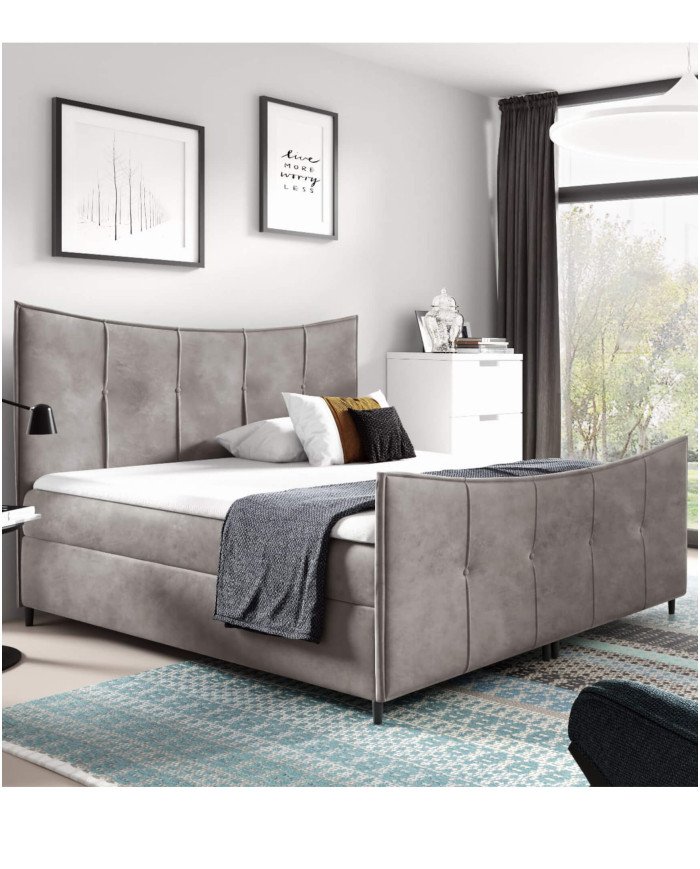 Continental bed Bergamo Lux 200x200, upholstered, mattresses, mattress topper, container - Image 2