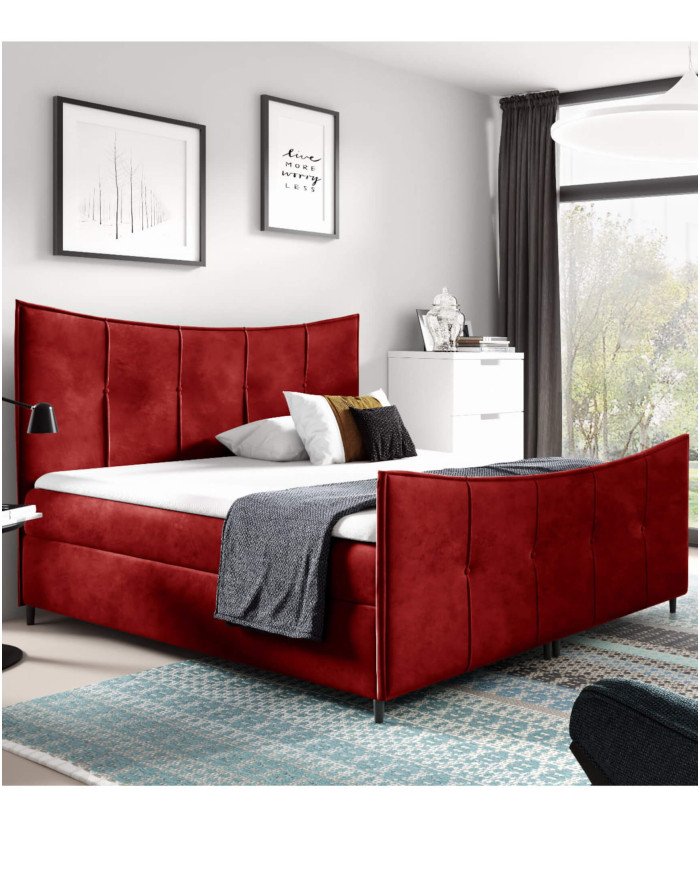 Continental bed Bergamo Lux 200x200, upholstered, mattresses, mattress topper, container - Image 4