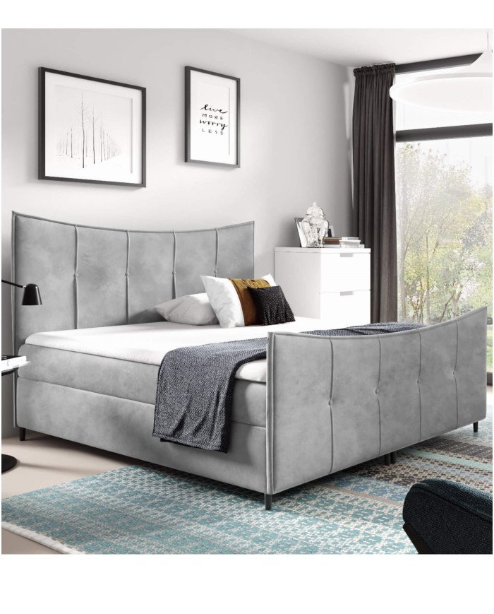 Continental bed Bergamo Lux 200x200, upholstered, mattresses, mattress topper, container - Image 5