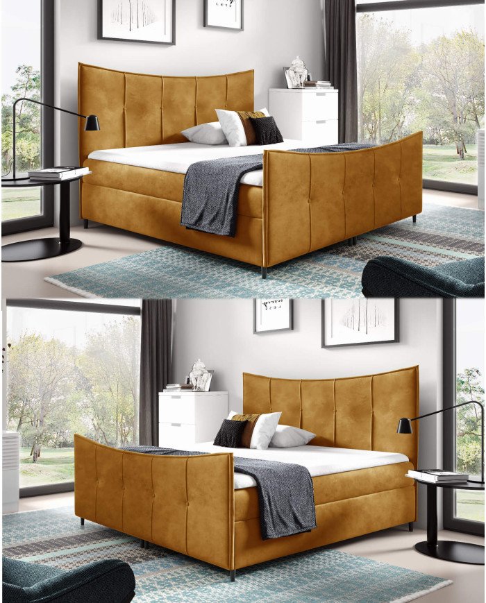 Continental bed Bergamo Lux 200x200, upholstered, mattresses, mattress topper, container - Image 7