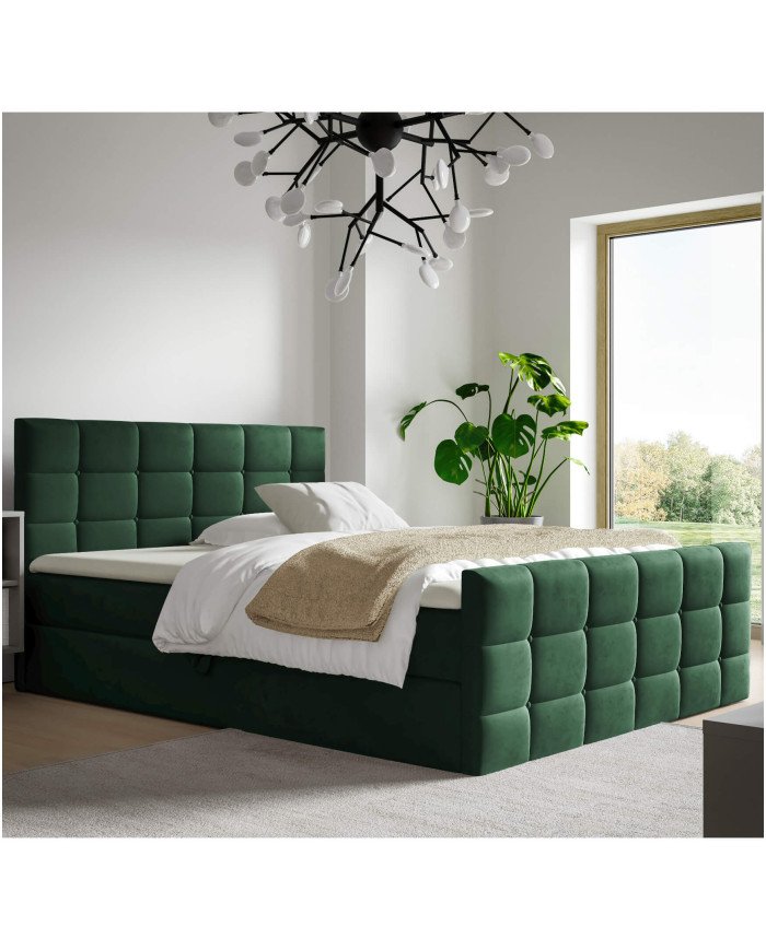 Berlin continental bed 160x200, upholstered, mattresses, mattress with cover, container