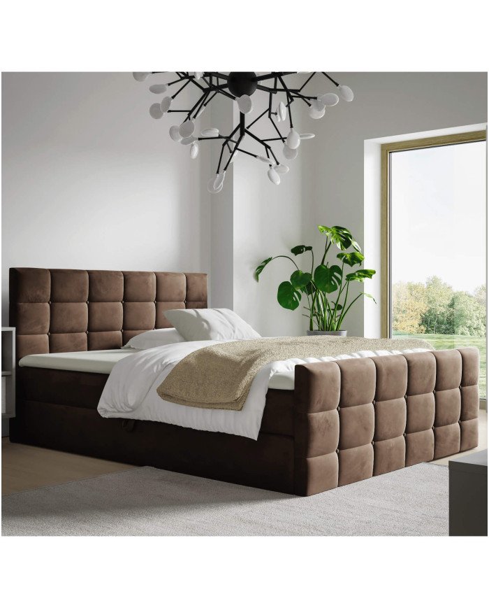 Berlin continental bed 180x200, upholstered, mattresses, mattress with cover, container - Image 2