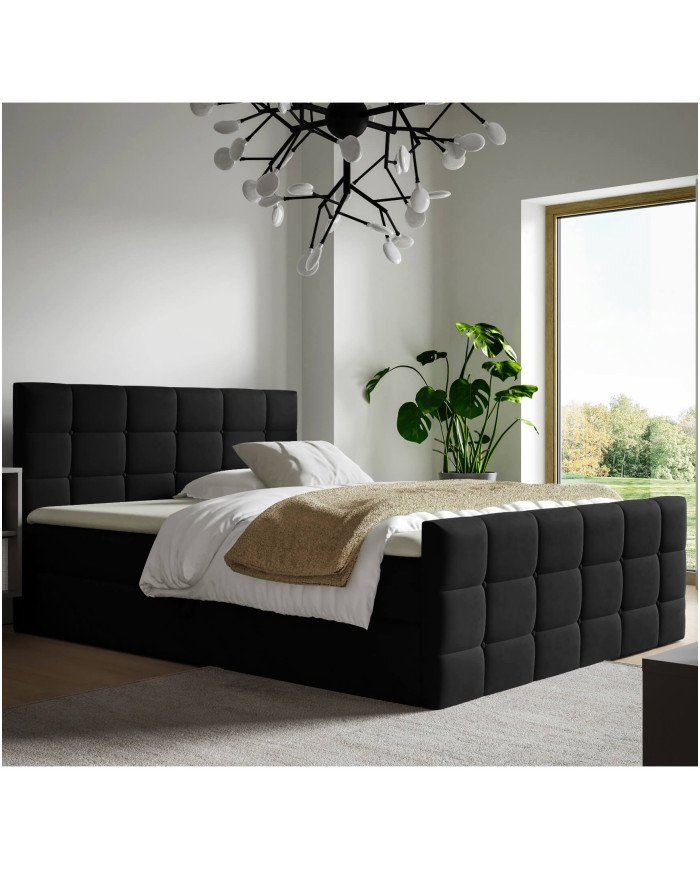 Berlin continental bed 180x200, upholstered, mattresses, mattress with cover, container - Image 4