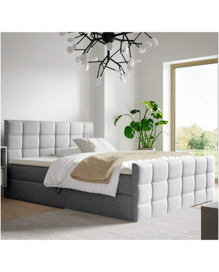 Berlin continental bed 180x200, upholstered, mattresses, mattress with cover, container - Image 7