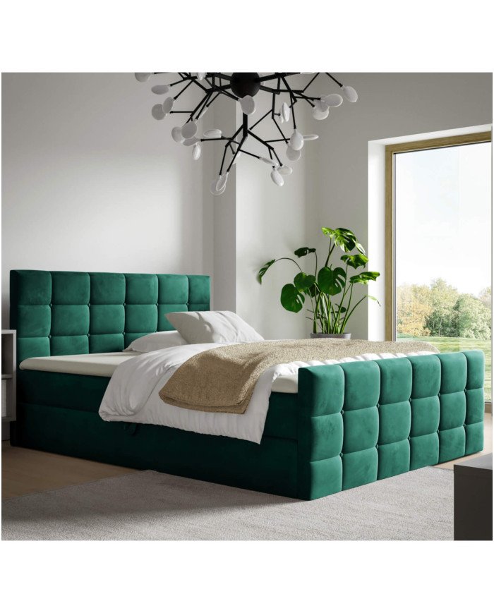 Berlin continental bed 200x200, upholstered, mattresses, mattress with cover, container - Image 6