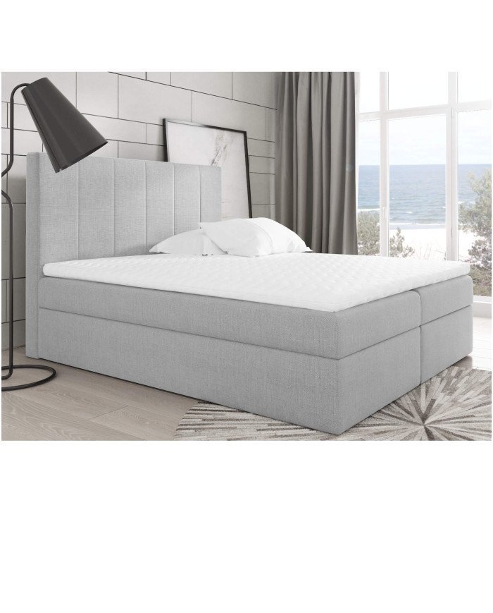 Bono continental bed 180x200, upholstered, mattress, mattress cover, container - Image 3