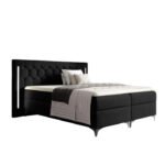 California continental bed 160x200, with lighting, upholstered, mattresses, mattress cover, container