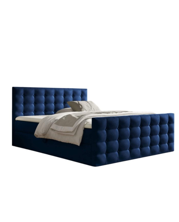 Calvani continental bed 140x200, upholstered, mattresses, mattress with cover, container - Image 3