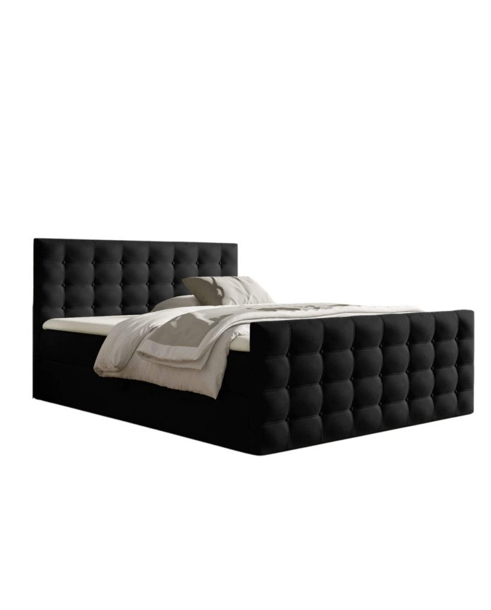 Calvani continental bed 140x200, upholstered, mattresses, mattress with cover, container - Image 5