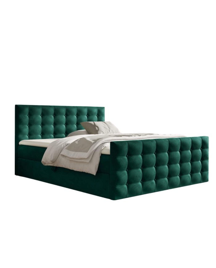 Calvani continental bed 140x200, upholstered, mattresses, mattress with cover, container - Image 6