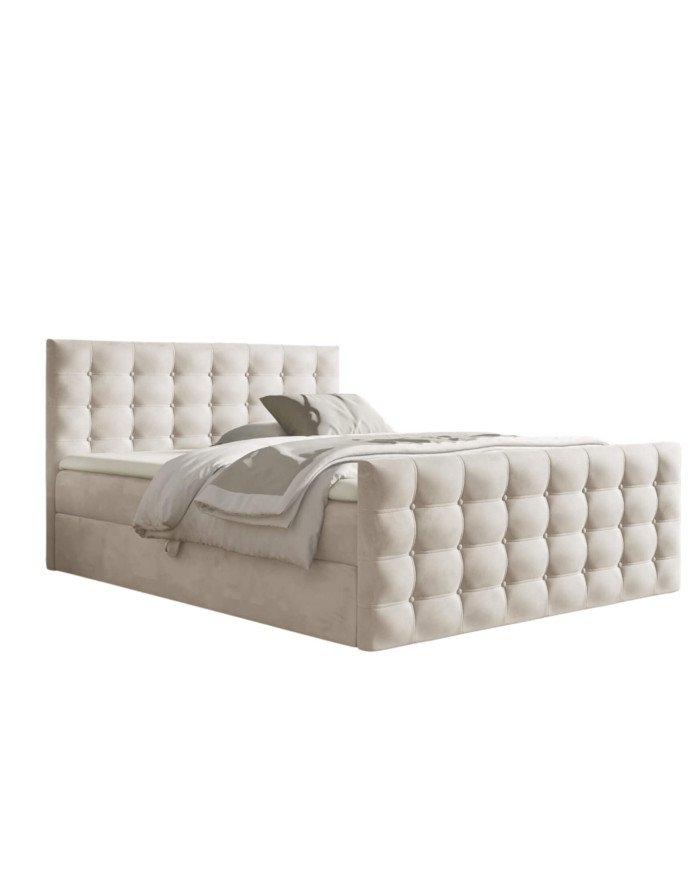 Calvani continental bed 200x200, upholstered, mattresses, mattress with cover, container - Image 2