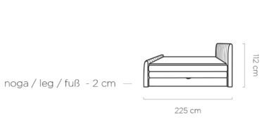 Carina continental bed 140x200 Gr1 - Image 6