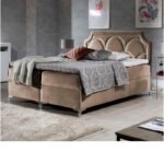 "Caschmire" continental bed 160x200, upholstered, mattress, mattress cover, container