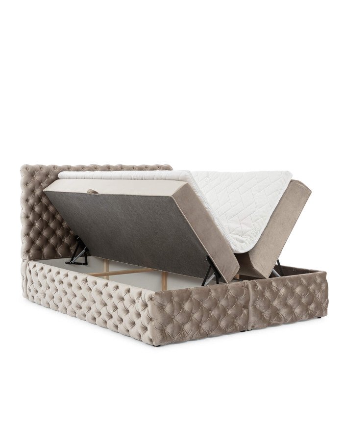 Castel continental bed 120x200, upholstered, mattresses, mattress topper, container - Image 2