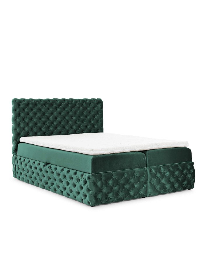 Castel continental bed 120x200, upholstered, mattresses, mattress topper, container - Image 6