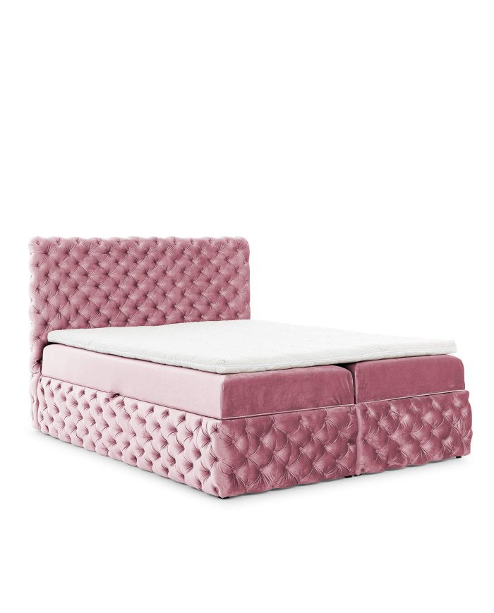 Castel continental bed 120x200, upholstered, mattresses, mattress topper, container - Image 7