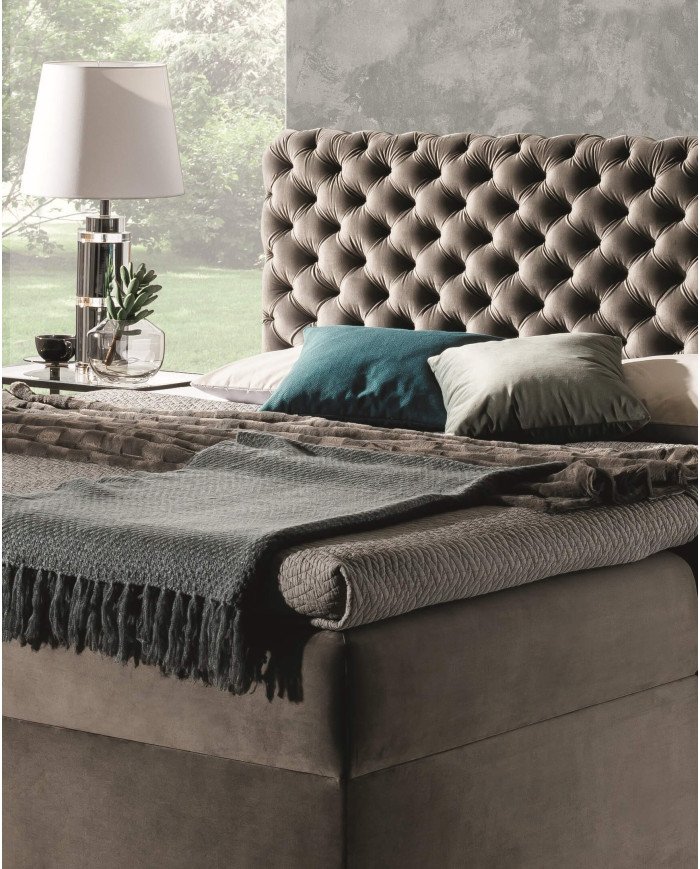 Chesterfield continental bed 140x200, upholstered, mattress, mattress cover, container - Image 6