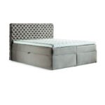 Chesterfield continental bed 160x200, upholstered, mattress, mattress cover, container