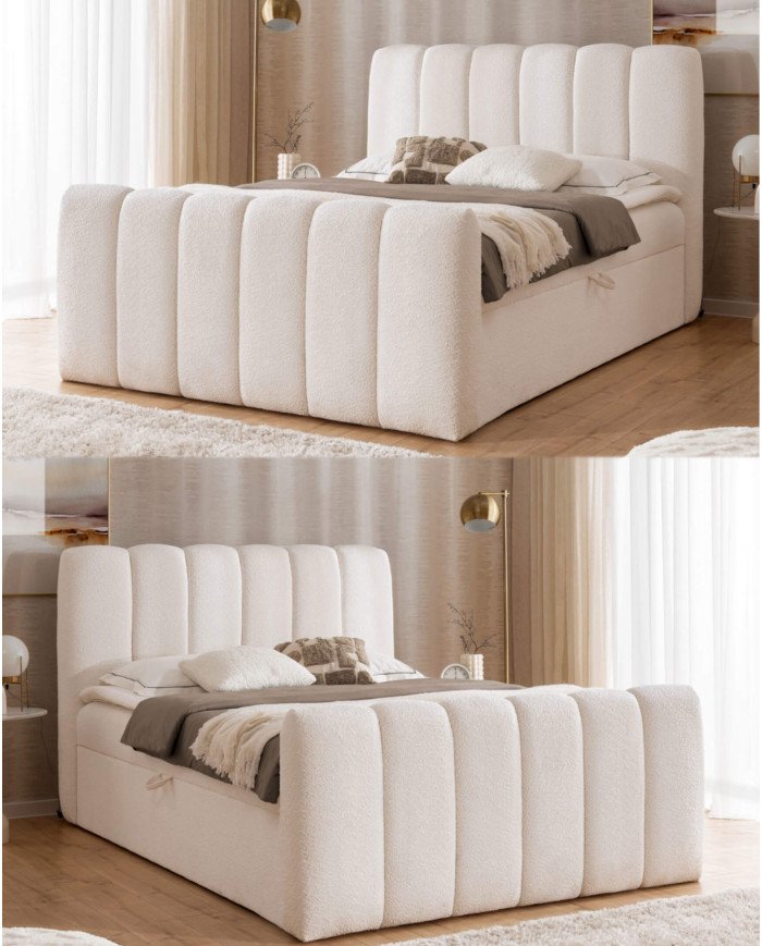 Chloe continental bed 180x200, upholstered, mattress, mattress cover, container - Image 3