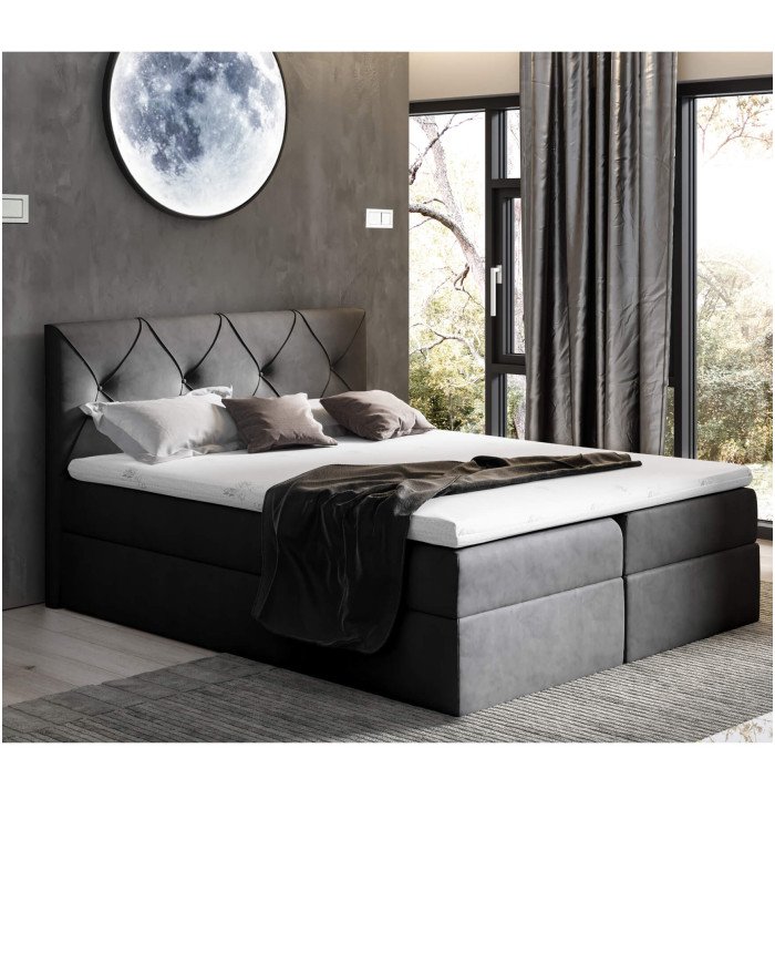 Crystal continental bed 180x200, upholstered, mattress, mattress cover, container - Image 6