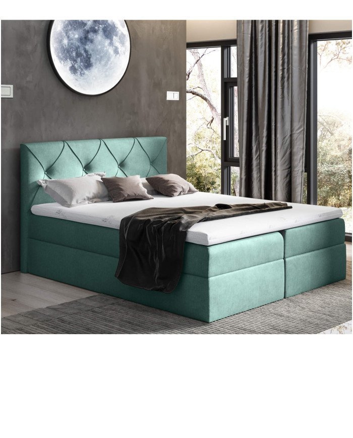 Crystal continental bed 180x200, upholstered, mattress, mattress cover, container