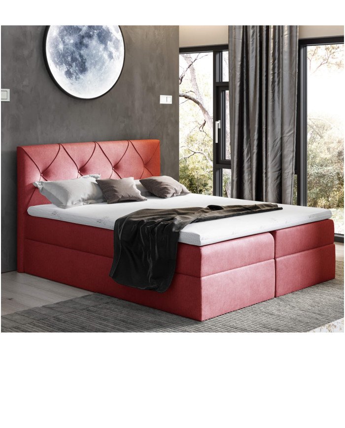 Crystal continental bed 200x200, upholstered, mattress, mattress cover, container - Image 2