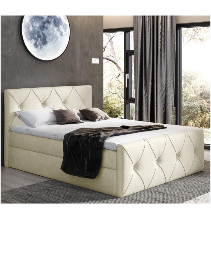 Crystal Lux continental bed 180x200, upholstered, mattress, mattress cover, container - Image 2
