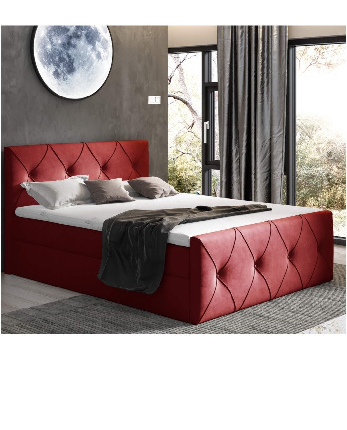 Crystal Lux continental bed 180x200, upholstered, mattress, mattress cover, container - Image 4
