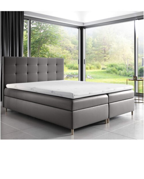 “Dakota” continental bed 160×200, upholstered, mattress, mattress cover, container