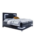 Delos LED continental bed 180x200, with lighting, upholstered, with mattresses, mattress cover, container