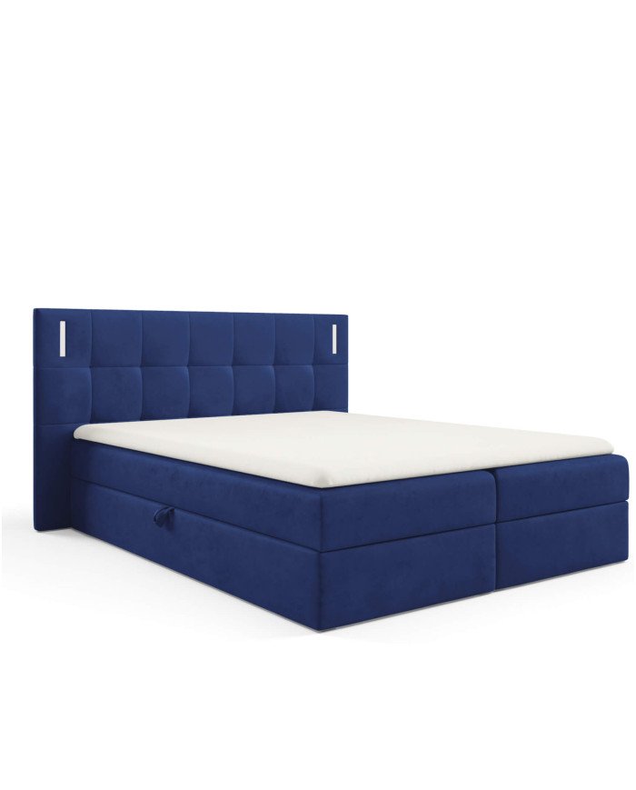 Denver continental bed 120x200, with lighting, upholstered, mattresses, mattress, mattress cover, container - Image 2