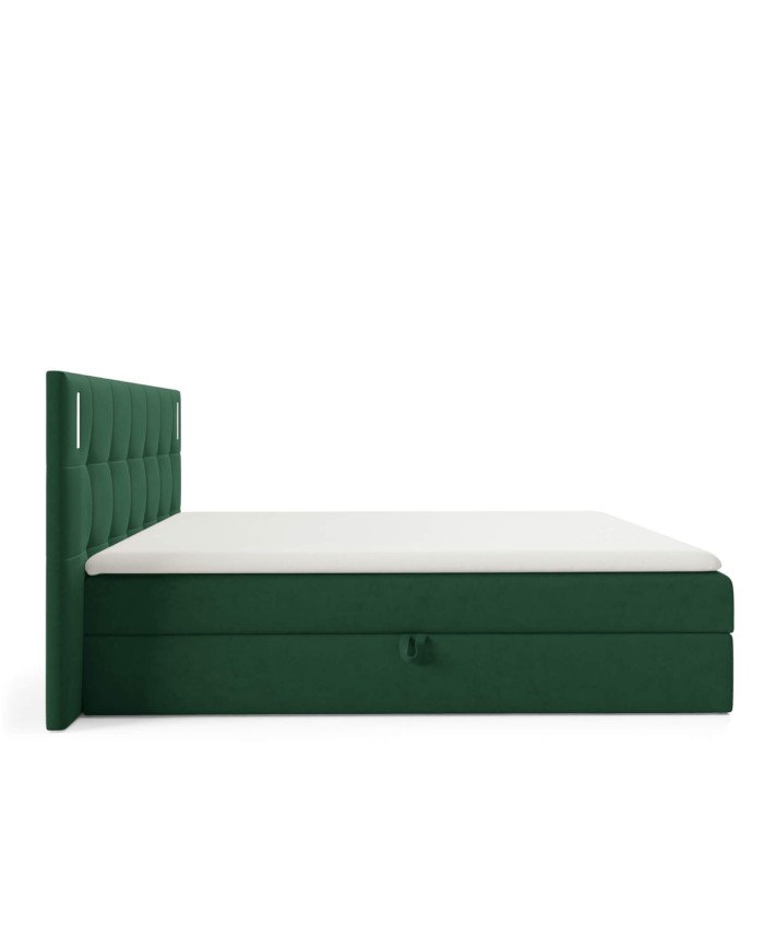 Denver continental bed 120x200, with lighting, upholstered, mattresses, mattress, mattress cover, container - Image 7