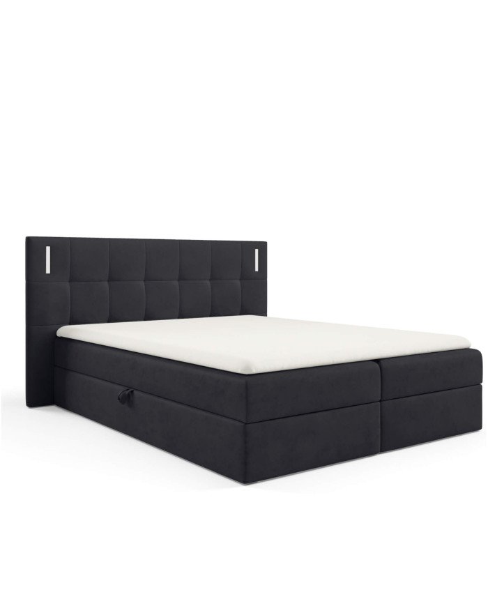 Denver continental bed 120x200, with lighting, upholstered, mattresses, mattress, mattress cover, container