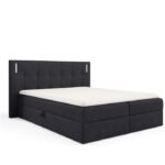 Denver continental bed 180x200, with lighting, upholstered, mattresses, mattress, mattress cover, container