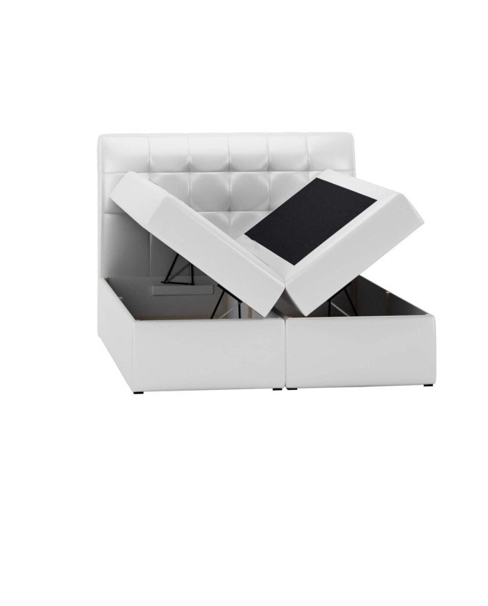 Diego continental bed 160x200, upholstered, mattress, mattress cover, container - Image 3
