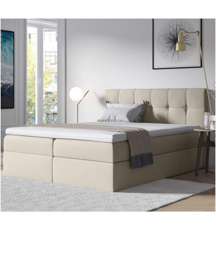 Emporio continental bed 120x200, upholstered, mattress, mattress cover, container - Image 3