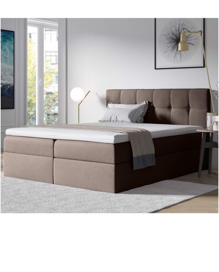 Emporio continental bed 120x200, upholstered, mattress, mattress cover, container - Image 4