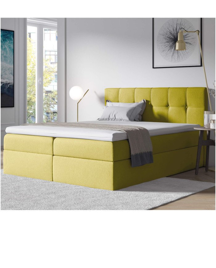 Emporio continental bed 120x200, upholstered, mattress, mattress cover, container - Image 5