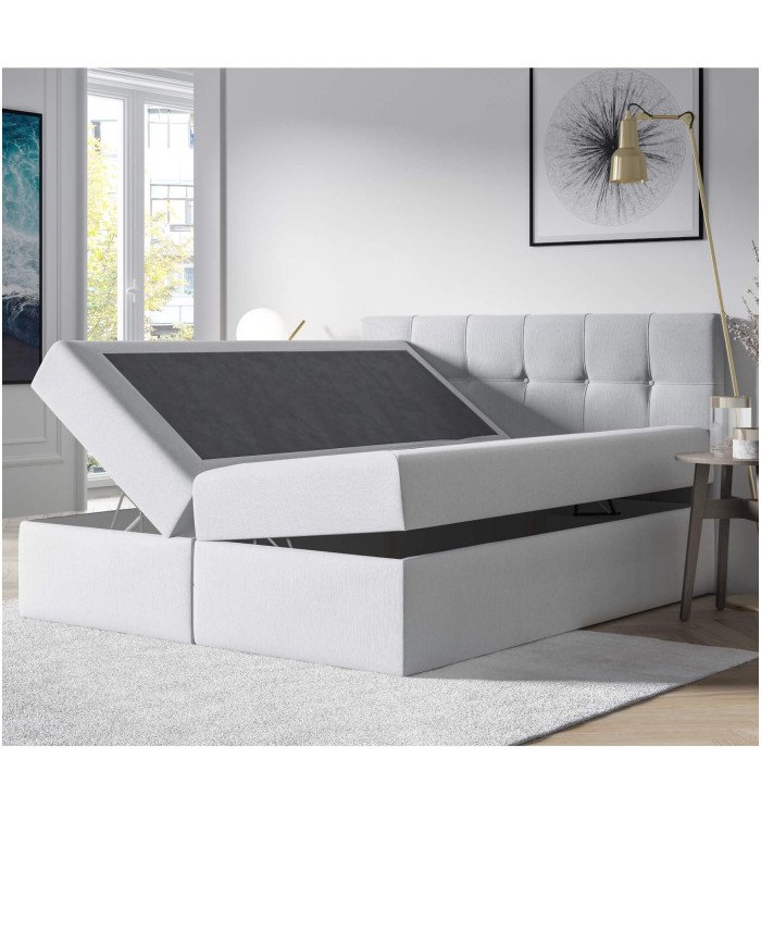 Emporio continental bed 120x200, upholstered, mattress, mattress cover, container - Image 6