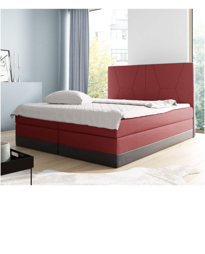 Enzo continental bed 160x200, upholstered, mattress, mattress cover, container - Image 2