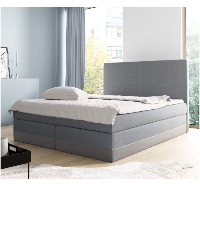 Enzo continental bed 160x200, upholstered, mattress, mattress cover, container - Image 4